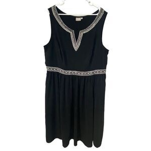 EShakti Black Embroidered Dress